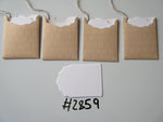 Set of 4 No.2859 Pale Brown Unique Handmade Gift Tags