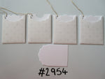 Set of 4 No. 2954 Cream with Beige Pattern Detail Unique Handmade Gift Tags