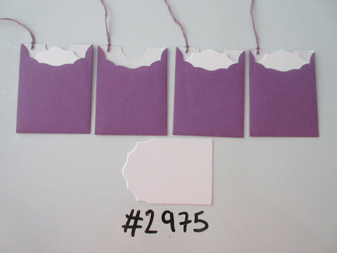 Set of 4 No. 2975 Purple Unique Handmade Gift Tags