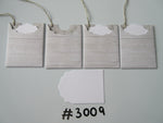 Set of 4 No. 3009 Grey Wood Plank Effect Unique Handmade Gift Tags