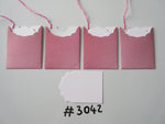 Set of 4 No. 3042 Pink Unique Handmade Gift Tags