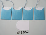 Set of 4 No. 3052 Blue Unique Handmade Gift Tags