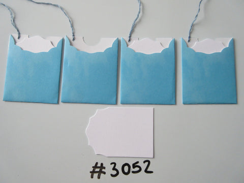 Set of 4 No. 3052 Blue Unique Handmade Gift Tags