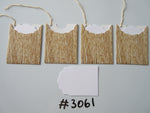 Set of 4 No. 3061 Brown Wood Plank Effect Unique Handmade Gift Tags