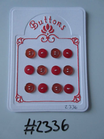 #2336 Lot of 12 Red & Orange Buttons