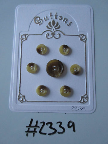 #2339 Lot of 7 Yellow Beige Buttons
