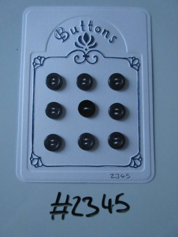 #2345 Lot of 9 Grey / Dark Blue Buttons
