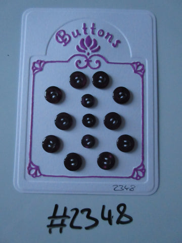 #2348 Lot of 13 Purple Buttons