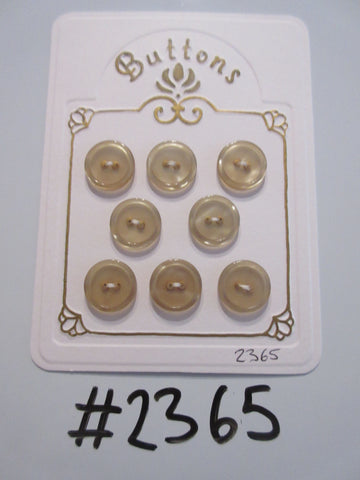 #2365 Lot of 8 Pale Gold Colour Buttons