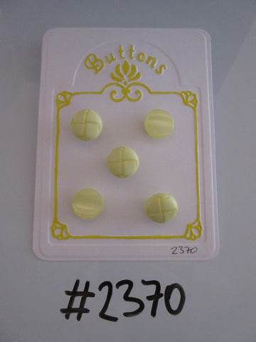#2370 Lot of 5 Pale Yellow / Lemon Shank Buttons
