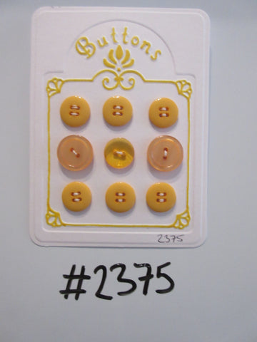 #2375 Lot of 9 Peach Colour Buttons