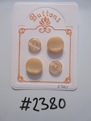 #2380 Lot of 4 Pale Peach Buttons