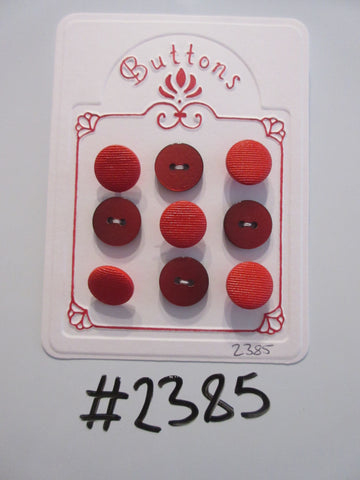 #2385 Lot of 9 Red Buttons