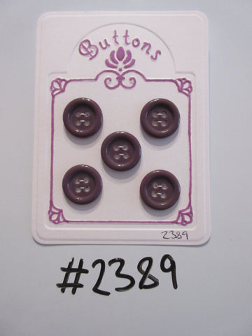 #2389 Lot of 5 Purple 4 Hole Buttons
