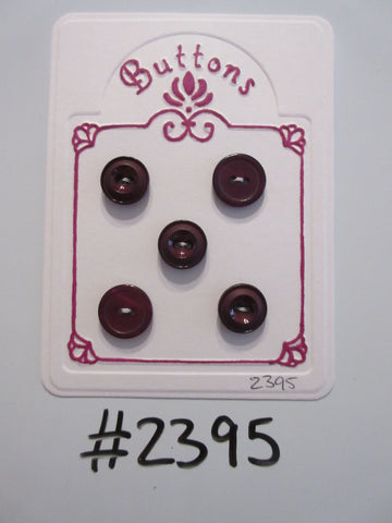 #2395 Lot of 5 Dark Cerise / Purple Buttons