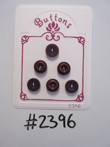 #2396 Lot of 6 Dark Cerise / Purple Buttons