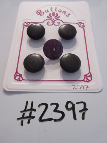 #2397 Lot of 5 Dark Purple Buttons