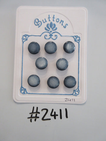 #2411 Lot of 8 Gradient Blue Buttons