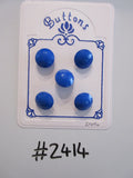 #2414 Lot of 5 Blue Diamond Shaped Top Shank Buttons