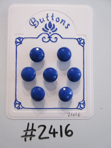 #2416 Lot of 7 Blue Shaped Top Shank Buttons