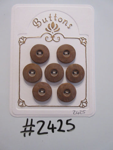 #2425 Lot of 7 Brown Buttons