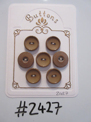#2427 Lot of 7 Brown Buttons