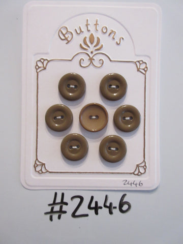 #2446 Lot of 7 Brown Buttons
