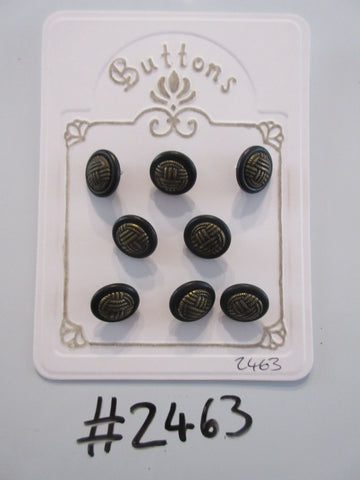 #2463 Lot of 8 Black & Bronze Colour Buttons