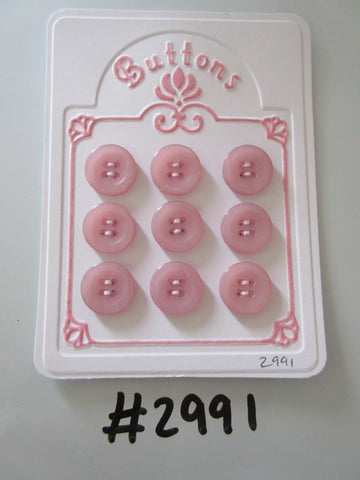 #2991 Lot of 9 Baby Pink Buttons