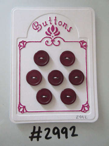 #2992 Lot of 7 Dark Cerise / Purple Buttons