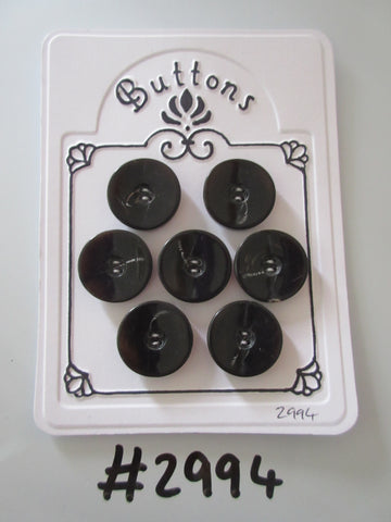 #2994 Lot of 7 Black Raised Side Buttons with White Streak