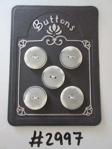#2997 Lot of 5 Translucent White Buttons
