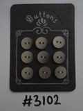 #3102 Lot of 9 Shiny Grey Buttons