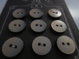 #3102 Lot of 9 Shiny Grey Buttons