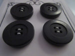 #3103 Lot of 4 Thick Black Buttons