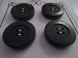 #3103 Lot of 4 Thick Black Buttons