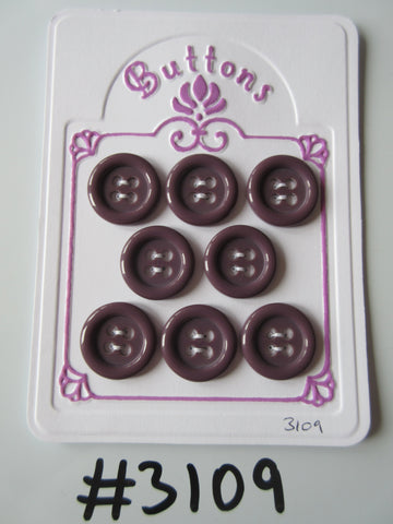 #3109 Lot of 8 Purple Buttons
