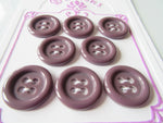 #3109 Lot of 8 Purple Buttons