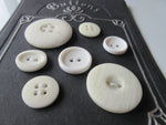 #3113 Lot of 7 Mixed Off White Buttons
