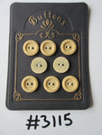 #3115 Lot of 8 Pale Brown Buttons