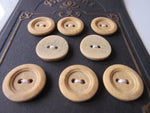 #3115 Lot of 8 Pale Brown Buttons