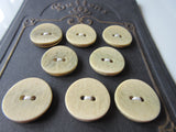 #3116 Lot of 8 Beige Buttons