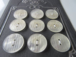 #3118 Lot of 9 Translucent Ridged Buttons