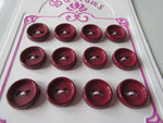#3125 Lot of 12 Dark Cerise Buttons