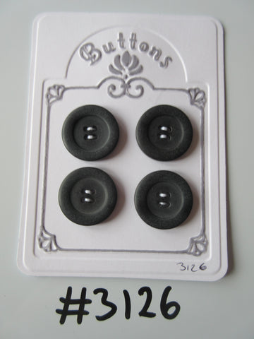 #3126 Lot of 4 Dark Grey Buttons