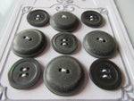 #3135 Lot of 9 Grey Buttons