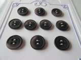 #3147 Lot of 10 Black, Purple Swirl Buttons