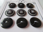 #3155 Lot of 9 Black & White Buttons