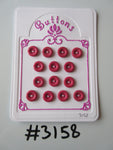 #3158 Lot of 14 Pink Buttons