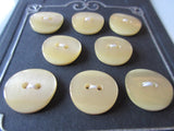 #3159 Lot of 8 Pale Yellow / Cream Buttons